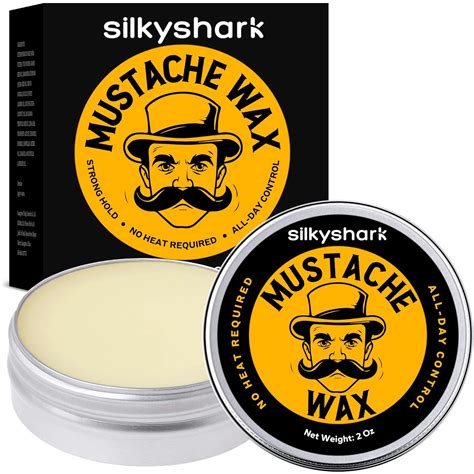 Silkyshark Mustache Wax 2 Oz Mustache Wax For Men