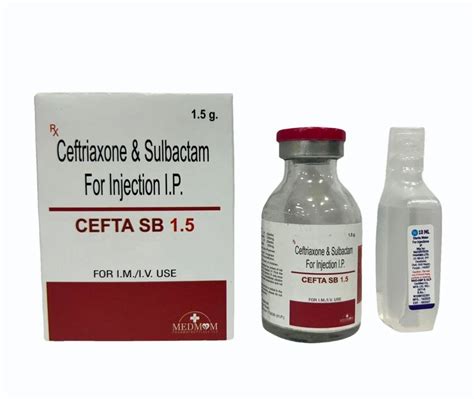 Ceftriaxone Mg And Sulbactam Sodium Mg Injection Ml At Rs