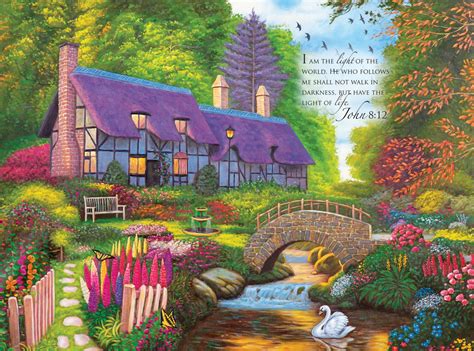 Secret Cottage Scratch And Dent 500 Pieces RoseArt Puzzle Warehouse