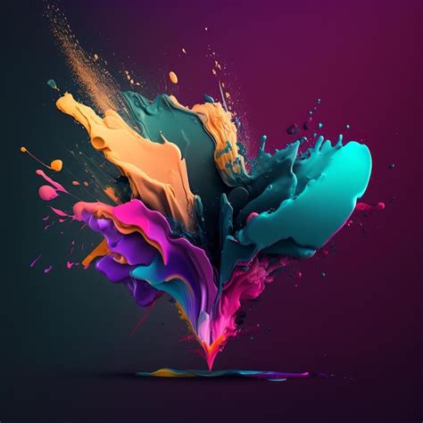 Premium Photo Abstract Paint Color Splash