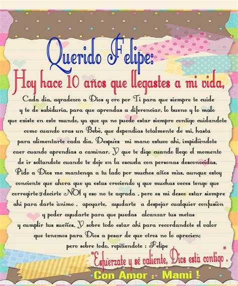 Carta A Mi Hijo Carta A Mi Hija Frases De Feliz Cumplea Os Texto De