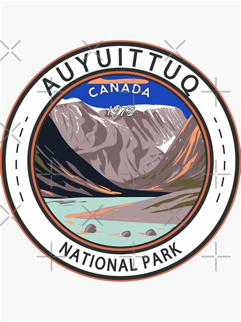 Auyuittuq National Park Canada Vintage Badge Sticker For Sale By