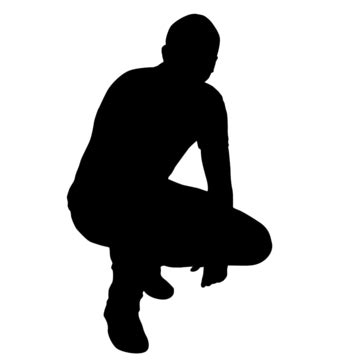 Crouching Silhouette PNG And Vector Images Free Download - Pngtree