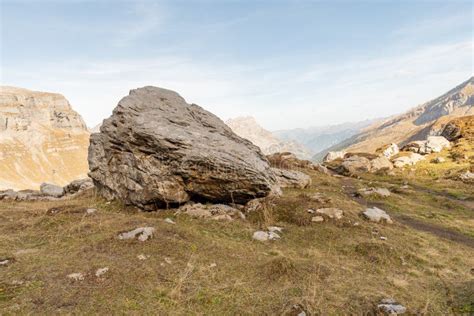 Incredible Beautiful Mountain Panorama View At The Klausenpass In