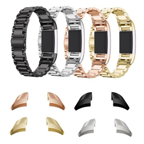 Stainless Steel Adapter Connector For Fitbit Charge 2 Watch Band Strap Bracelet In Smart