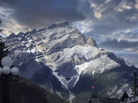 Snowy Mountains in Canada View from a Village Stock Image - Image of ...