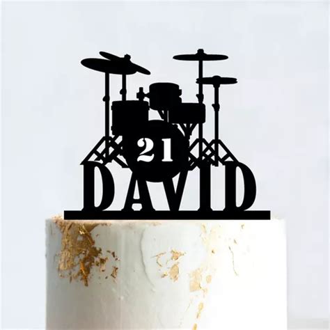 Cake Topper Adorno Torta Baterista Bateria Personalizado