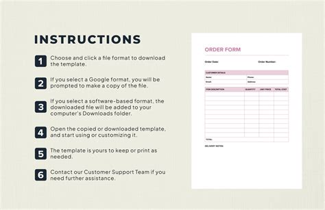 Printable Order Form Template in Word, PDF, Google Docs - Download | Template.net