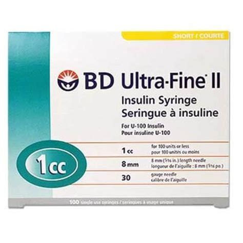 Bd Insulin Syringe 1cc 30g 516 Box Of 100