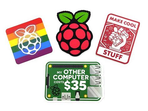 Raspberry Pi Sticker - 4 in 1 Set