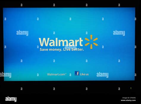 Walmart Logo On A Tv Commercial Stock Photo Alamy