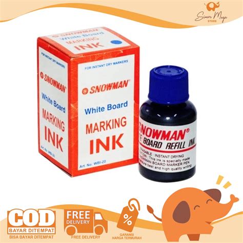 Jual Snowman Refill Ink Tinta Spidol White Board BG 12 Murah Shopee