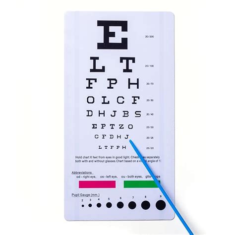 Buy Ezyaid Snellen Eye Chart With Mini Hand Pointer Optician Eye Chart