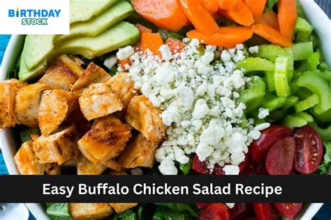 Easy Buffalo Chicken Salad Recipe Birthday Stock