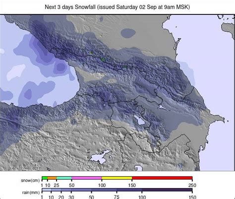 Caucasus Next 3 Days Accumulated Snow