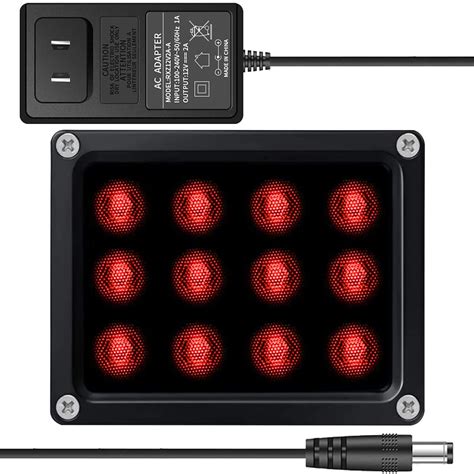 850nm 12-LED IR Illuminators,Ir Lights for Security Cameras – OOSSXX