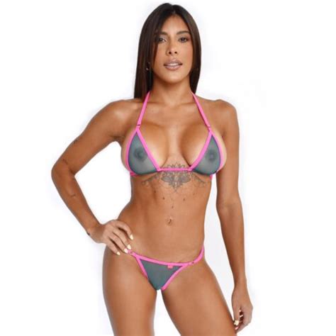 Mystique Sheer Micro Bikini Shimmering And Revealing Suit