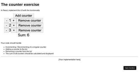 React Interview Template Codesandbox