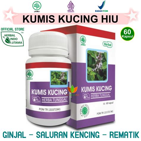 Jual Kapsul Kumis Kucing Hiu Herbal Indo Utama Jamu Obat Herbal