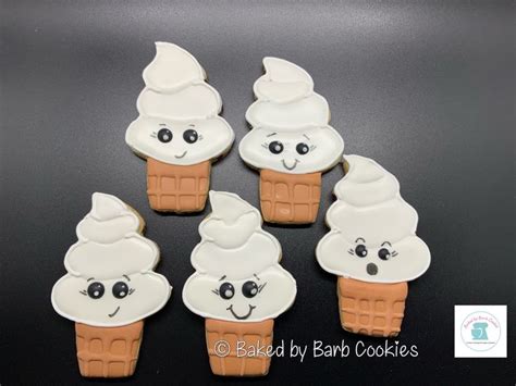 Soft Serve Ice Cream Cone Sugar Cookies