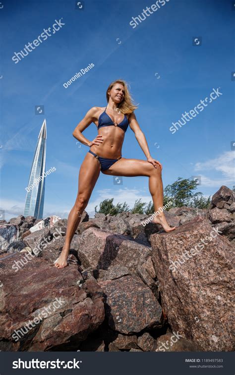 Beautiful Girl Sex Fitness Blonde Posing Stock Photo 1189497583 Shutterstock