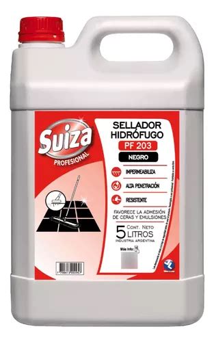 Sellador Hidrofugo Impermeabiliza Negro Suiza Lt Color Negro