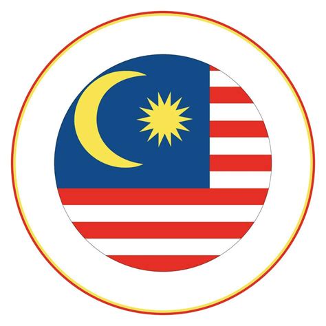 Malaysia flag in circle round 23833008 Vector Art at Vecteezy