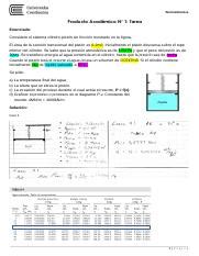 PA1 Termodinamica docx Termodinámica Producto Académico N 1 Tarea