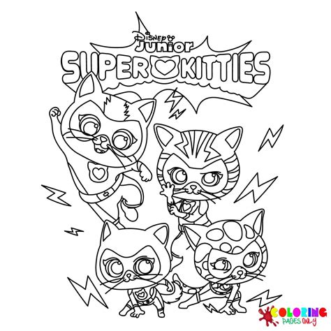 22 SuperKitties Para Colorir ColoringPagesOnly