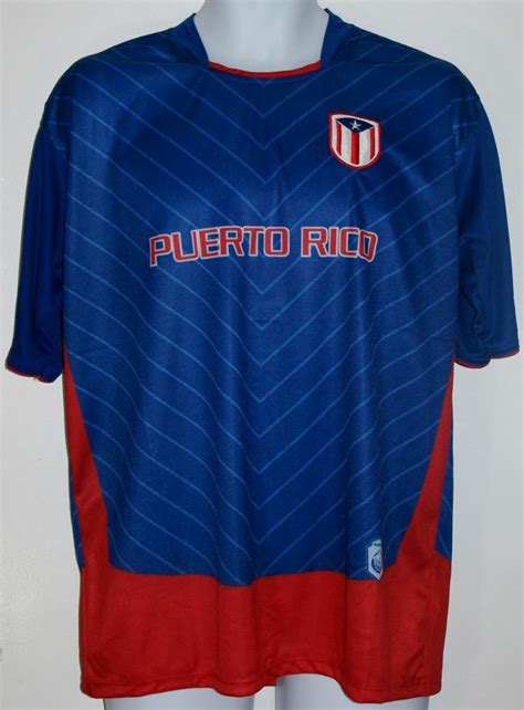 PUERTO RICO SOCCER JERSEY T-SHIRT BLUE L LARGE FOOTBALL CAMISETA FÚTBOL ...