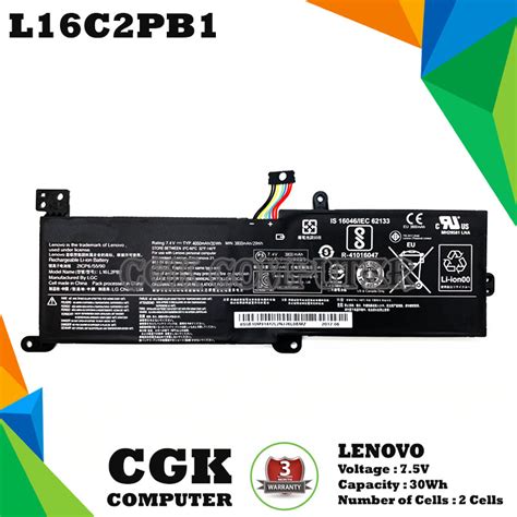 Jual Baterai Laptop Lenovo Ideapad Ast L C Pb L L Pf L L Pb