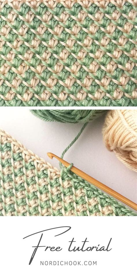 Two Single Crochet Stitch Nordic Hook Free Crochet Tutorial Artofit