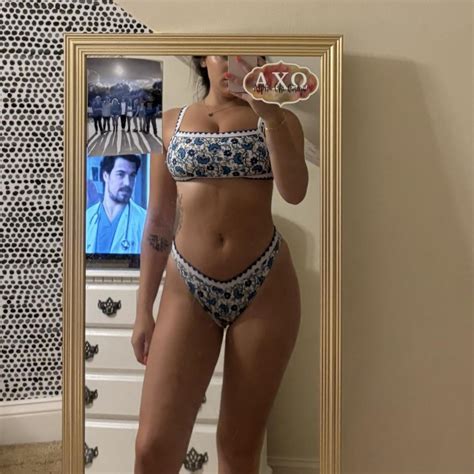 Blue And White Floral Bikini Set Summer Bikinilife Depop