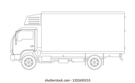 Truck Line Drawings Royalty-Free Images, Stock Photos & Pictures ...