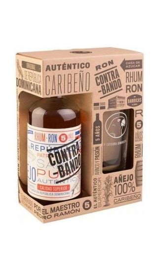 Ром Contrabando 5 Years Old цена 0,7 л упаковка: подарочная ( + стакан ...