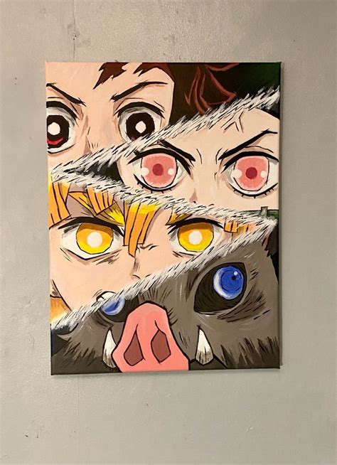 Demon Slayer Canvas Mini Canvas Art Anime Canvas Painting Canvas