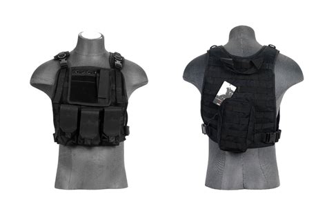 Lancer Tactical Pre Built Tactical Molle Plate Carrier Vest W Pouches