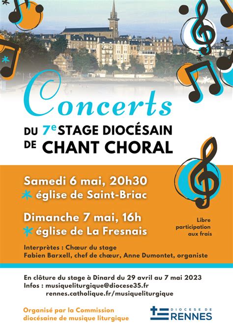 Concert Du Stage Dioc Sain De Chant Choral Rennes Catholique Fr