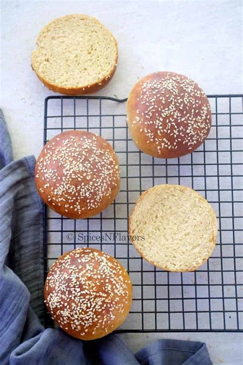 Easy 100 Whole Wheat Burger Buns Spices N Flavors