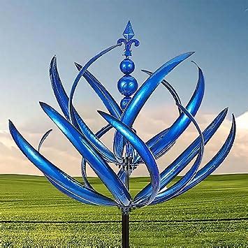 Blauer Windspinner Aus Metall Metall Windspiel Windm Hle Metall