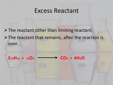 Limiting Reactant And Excess Reactant