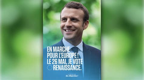 Européennes Emmanuel Macron Saffiche Seul Dans La Campagne Un Pari