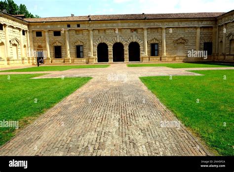 Courtyard Of Palazzo Te In Mantua Italy Stock Photo Alamy