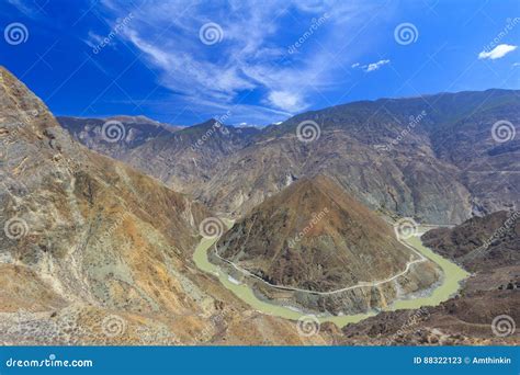 Omega Bend Of Yangtze River Yunan China Stock Photography