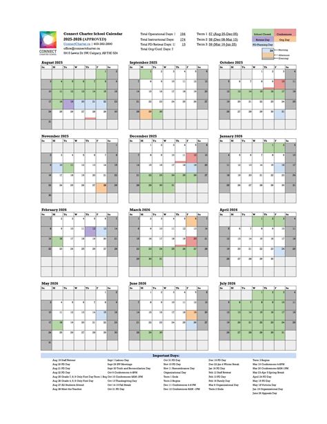 Calendar Connect Charter School