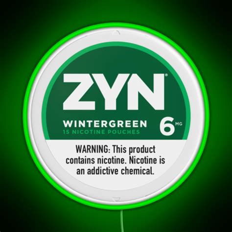 Zyn Wintergreen 6mg Rgb Neon Sign