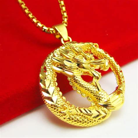 Exquisite K Plated Dragon Pendant For Men And Women Quality