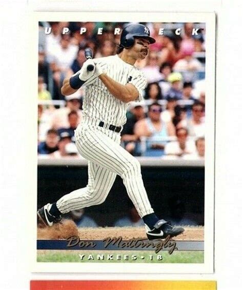 Lot Of Upper Deck Don Mattingly New York Yankees Baseball