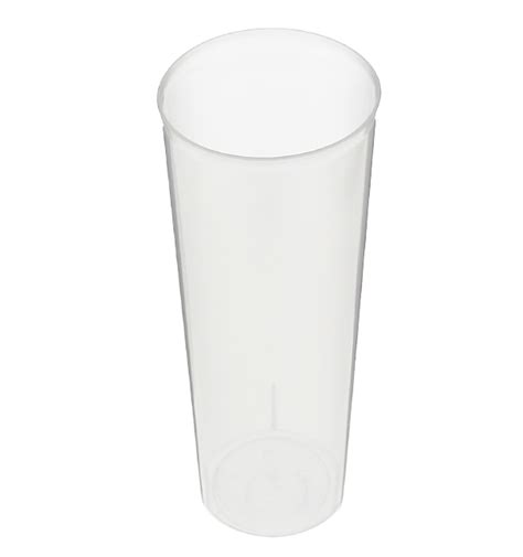 Vaso Tubo Reutilizable Irrompible Pp Transparente Ml Uds