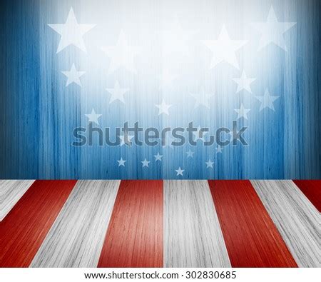 Usa Style Background Empty Wooden Table For Display Montages Stock